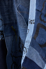 PATCHWORK MIL COAT MADE FROM RECONSTRUCTED VINTAGE DENIM