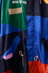 PATCHWORK MIL COAT MADE BY DISASSEMBLING AND RECONSTRUCTING SPORTS JACKET