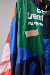 PATCHWORK MIL COAT MADE BY DISASSEMBLING AND RECONSTRUCTING SPORTS JACKET