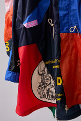 PATCHWORK MIL COAT MADE BY DISASSEMBLING AND RECONSTRUCTING SPORTS JACKET