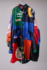 PATCHWORK MIL COAT MADE BY DISASSEMBLING AND RECONSTRUCTING SPORTS JACKET