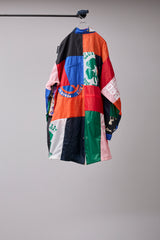 PATCHWORK MIL COAT MADE BY DISASSEMBLING AND RECONSTRUCTING SPORTS JACKET