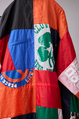 PATCHWORK MIL COAT MADE BY DISASSEMBLING AND RECONSTRUCTING SPORTS JACKET