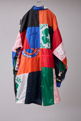 PATCHWORK MIL COAT MADE BY DISASSEMBLING AND RECONSTRUCTING SPORTS JACKET