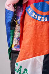 PATCHWORK MIL COAT MADE BY DISASSEMBLING AND RECONSTRUCTING SPORTS JACKET