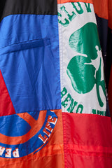 PATCHWORK MIL COAT MADE BY DISASSEMBLING AND RECONSTRUCTING SPORTS JACKET