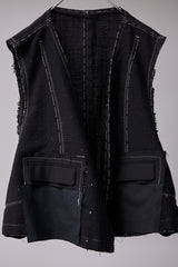 SEQUINED TWEED HAND STITCHED BASTING VEST