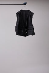 SEQUINED TWEED HAND STITCHED BASTING VEST