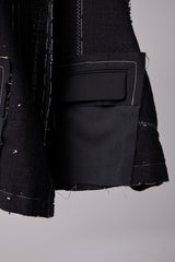 SEQUINED TWEED HAND STITCHED BASTING VEST