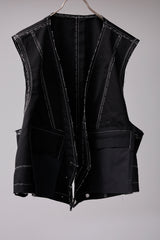 SUPER WATER REPELLENT CHINO CLOTH HAND STITCHED BASTING VEST