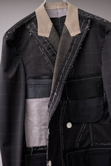 ITALIAN-MADE LUXURY FABRIC HAND-STITCHED BASTING JACKET