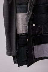 ITALIAN-MADE LUXURY FABRIC HAND-STITCHED BASTING JACKET