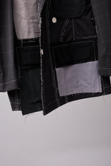 ITALIAN-MADE LUXURY FABRIC HAND-STITCHED BASTING JACKET