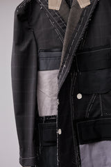 ITALIAN-MADE LUXURY FABRIC HAND-STITCHED BASTING JACKET