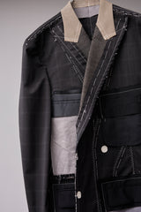 ITALIAN-MADE LUXURY FABRIC HAND-STITCHED BASTING JACKET