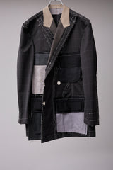 ITALIAN-MADE LUXURY FABRIC HAND-STITCHED BASTING JACKET