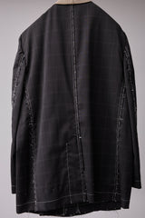 ITALIAN-MADE LUXURY FABRIC HAND-STITCHED BASTING JACKET