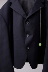 ITALIAN-MADE LUXURY FABRIC CROPPED JACKET