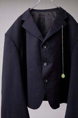 ITALIAN-MADE LUXURY FABRIC CROPPED JACKET