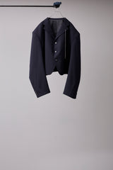 ITALIAN-MADE LUXURY FABRIC CROPPED JACKET