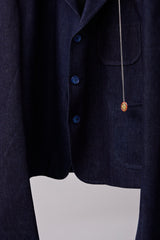 REFLECTIVE DENIM CROPPED JACKET