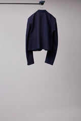 REFLECTIVE DENIM CROPPED JACKET