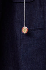 REFLECTIVE DENIM CROPPED JACKET