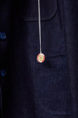 REFLECTIVE DENIM CROPPED JACKET