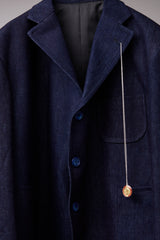 REFLECTIVE DENIM CROPPED JACKET