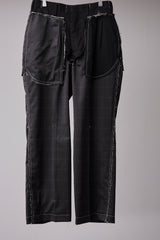 ITALIAN-MADE LUXURY FABRIC HAND-STITCHED BASTING TROUSERS