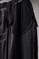 ITALIAN-MADE LUXURY FABRIC HAND-STITCHED BASTING TROUSERS