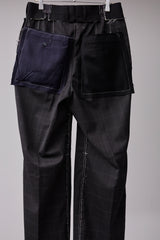 ITALIAN-MADE LUXURY FABRIC HAND-STITCHED BASTING TROUSERS