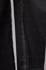 ITALIAN-MADE LUXURY FABRIC HAND-STITCHED BASTING TROUSERS