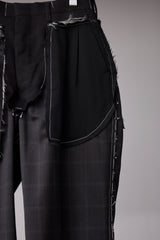 ITALIAN-MADE LUXURY FABRIC HAND-STITCHED BASTING TROUSERS