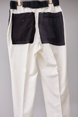 SUPER WATER REPELLENT CHINO CLOTH HAND STITCHED BASTING TROUSERS