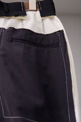 SUPER WATER REPELLENT CHINO CLOTH HAND STITCHED BASTING TROUSERS