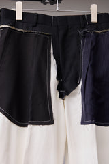 SUPER WATER REPELLENT CHINO CLOTH HAND STITCHED BASTING TROUSERS