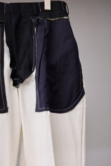 SUPER WATER REPELLENT CHINO CLOTH HAND STITCHED BASTING TROUSERS