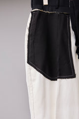 SUPER WATER REPELLENT CHINO CLOTH HAND STITCHED BASTING TROUSERS