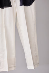 SUPER WATER REPELLENT CHINO CLOTH HAND STITCHED BASTING TROUSERS