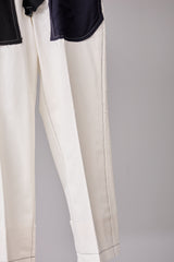 SUPER WATER REPELLENT CHINO CLOTH HAND STITCHED BASTING TROUSERS