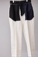 SUPER WATER REPELLENT CHINO CLOTH HAND STITCHED BASTING TROUSERS