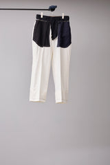 SUPER WATER REPELLENT CHINO CLOTH HAND STITCHED BASTING TROUSERS