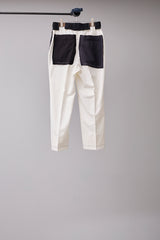 SUPER WATER REPELLENT CHINO CLOTH HAND STITCHED BASTING TROUSERS