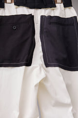 SUPER WATER REPELLENT CHINO CLOTH HAND STITCHED BASTING TROUSERS