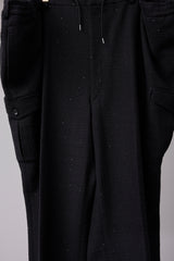 SEQUINED TWEED THE LARGEST CARGO TROUSERS