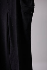 SEQUINED TWEED THE LARGEST CARGO TROUSERS