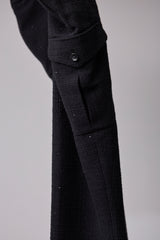 SEQUINED TWEED THE LARGEST CARGO TROUSERS