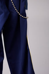 VINTAGE DENIM/T-SHIRT RECONSTRUCTION TRACK DOUBLE KNEE PANTS F