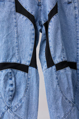 SPEEDING MOTORCYCLE DENIM TROUSERS